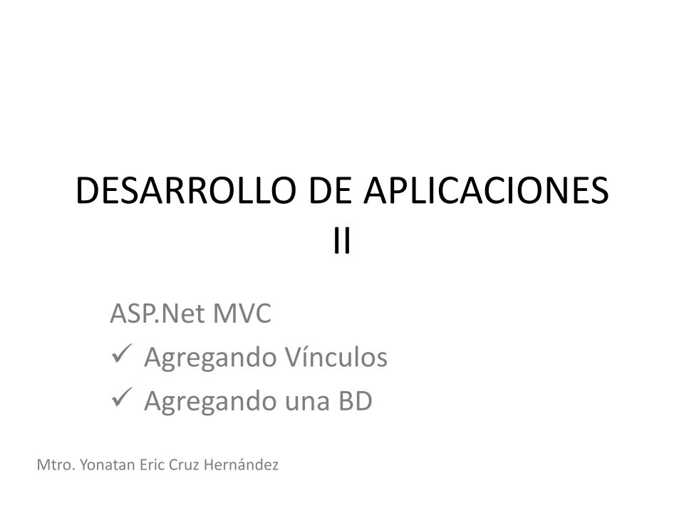 Imágen de pdf ASP.Net MVC - Desarrollo de aplicaciones II