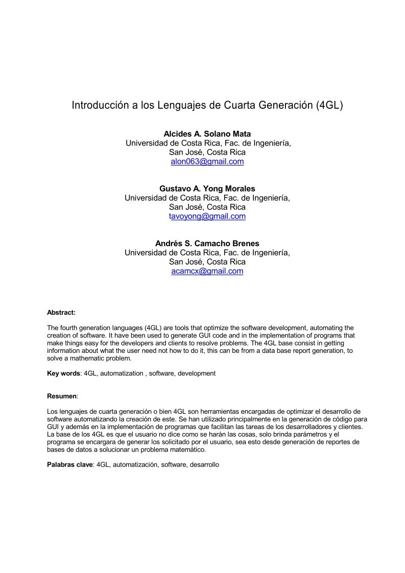 Imágen de pdf Introducción a los Lenguajes de Cuarta Generación (4GL)