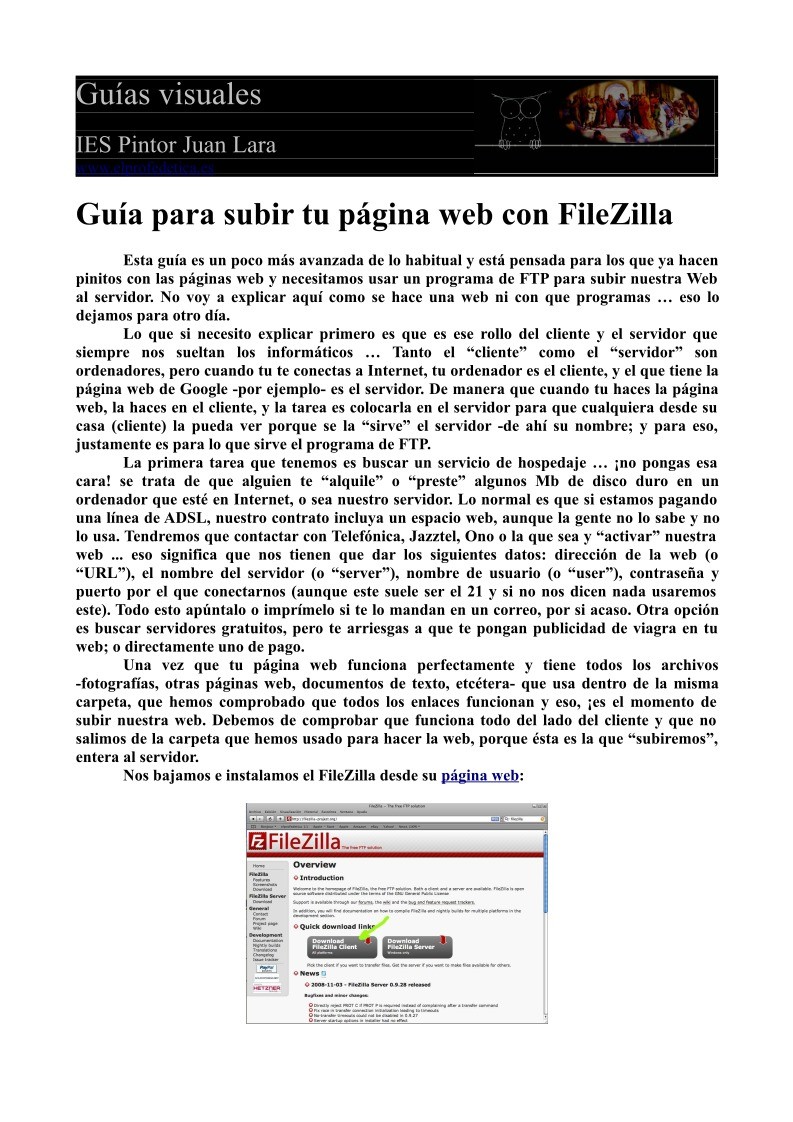 Imágen de pdf Guía para subir tu página web con FileZilla