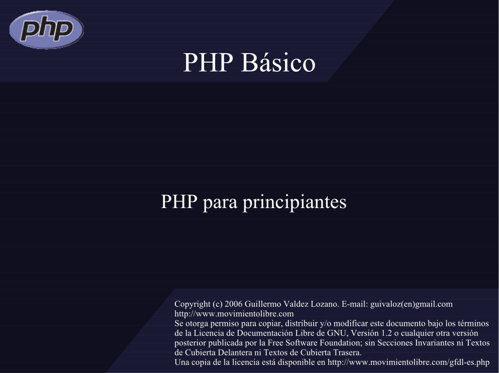 Imágen de pdf PHP Básico para principiantes