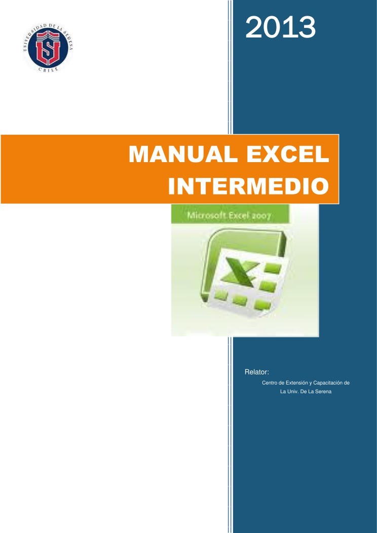 Imágen de pdf Manual Excel intermedio 2013