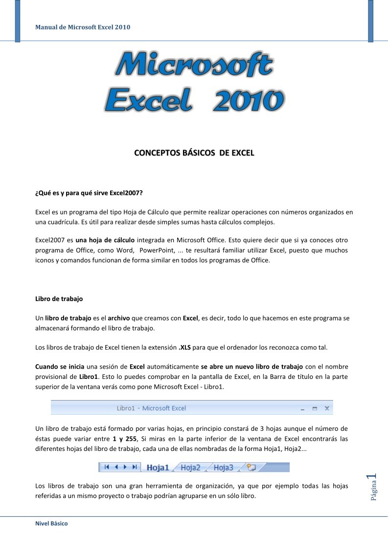 Imágen de pdf Manual de Microsoft Excel 2010