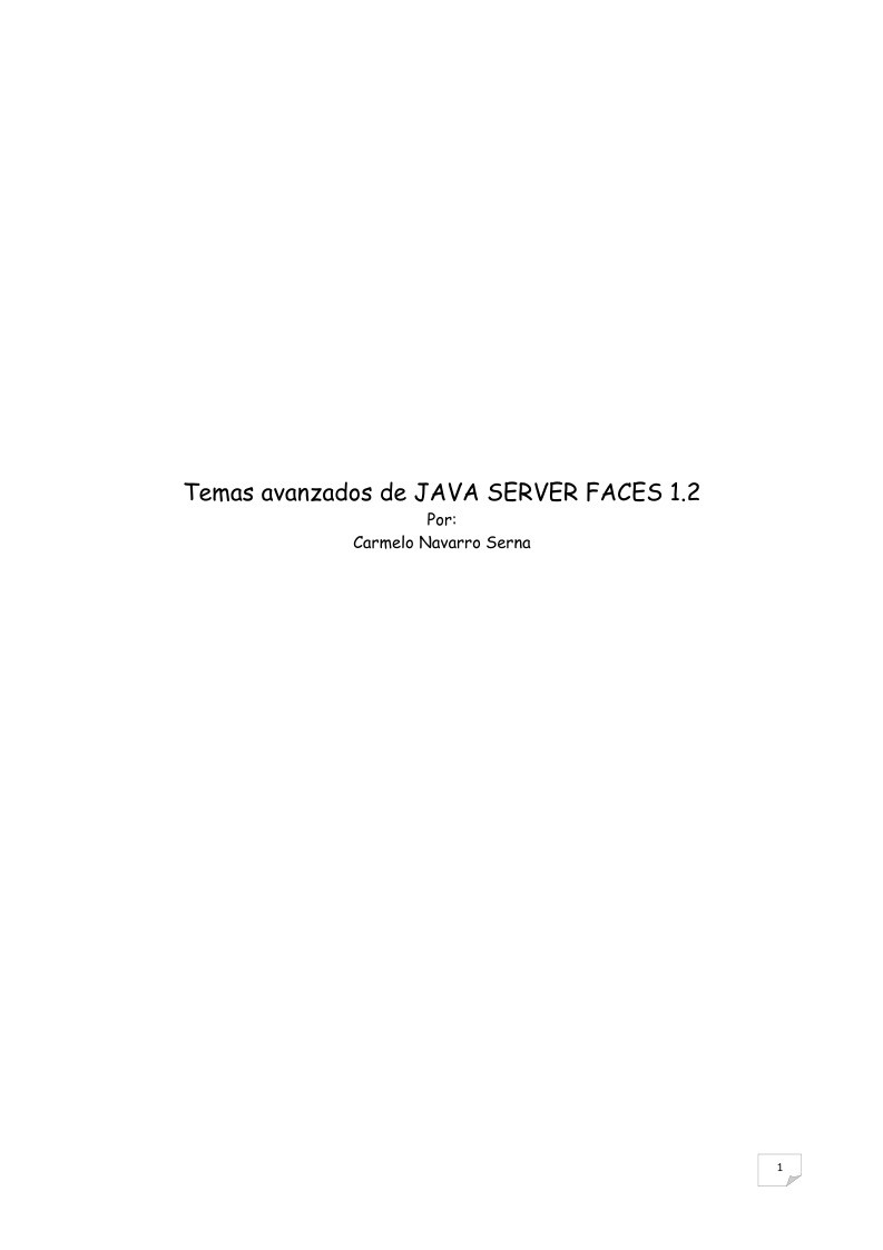 Imágen de pdf Temas avanzados de JAVA SERVER FACES 1.2