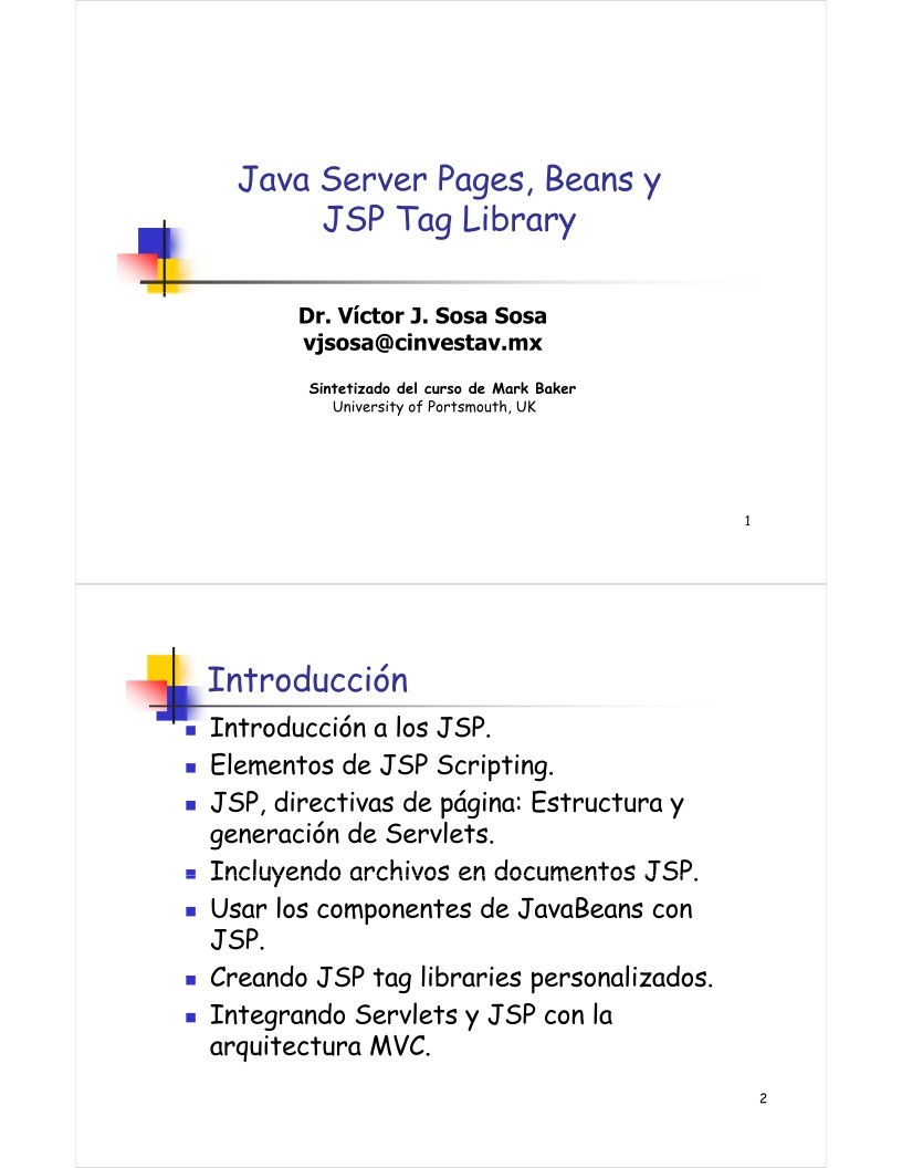 Imágen de pdf Java Server Pages, Beans y JSP Tag Library