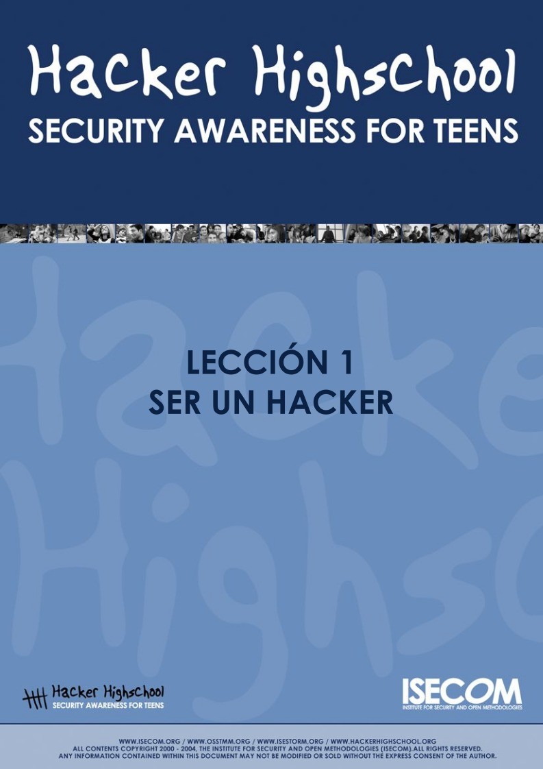 Imágen de pdf Lección 1 - Ser Un Hacker - Hacker Highschool