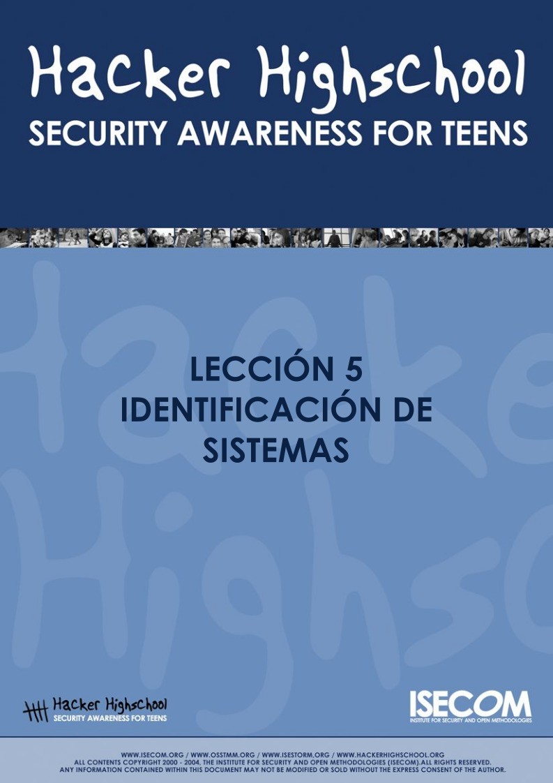 Imágen de pdf Lección 5 - Identificación de Sistemas - Hacker Highschool