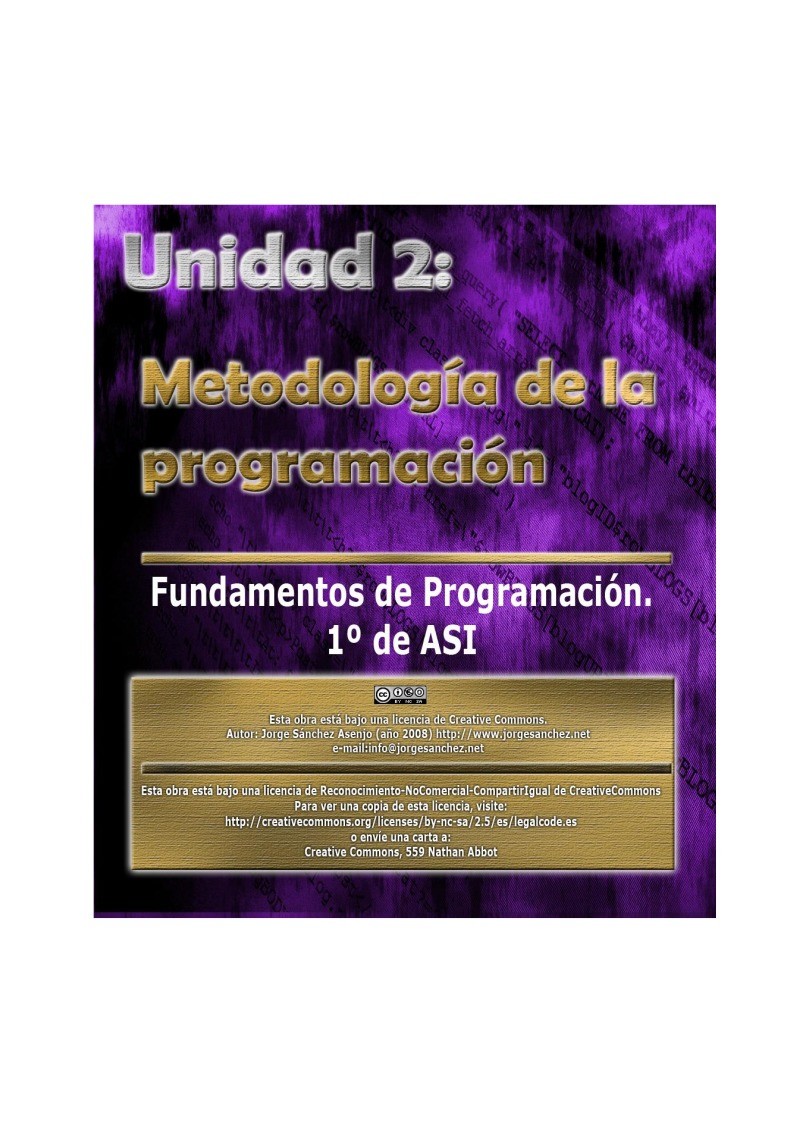Imágen de pdf Unidad 2: Metodología de la programación