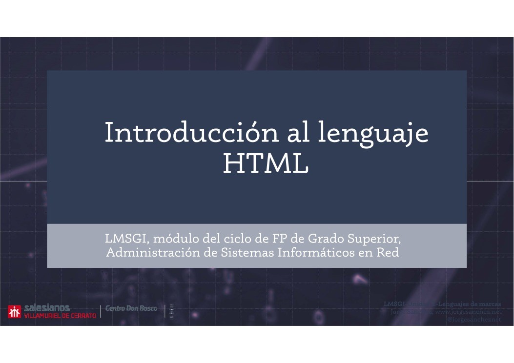 Imágen de pdf Introducción al lenguaje HTML