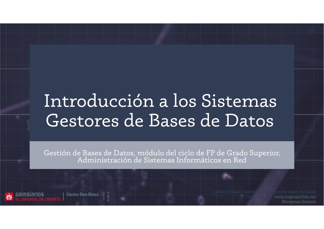 Imágen de pdf Introducción a los Sistemas Gestores de Bases de Datos