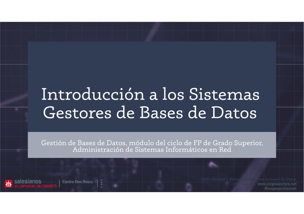 Imágen de pdf Introducción a los Sistemas Gestores de Bases de Datos