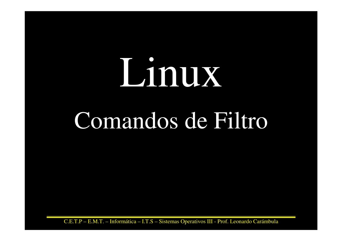 Imágen de pdf LInux - Comandos de Filtro