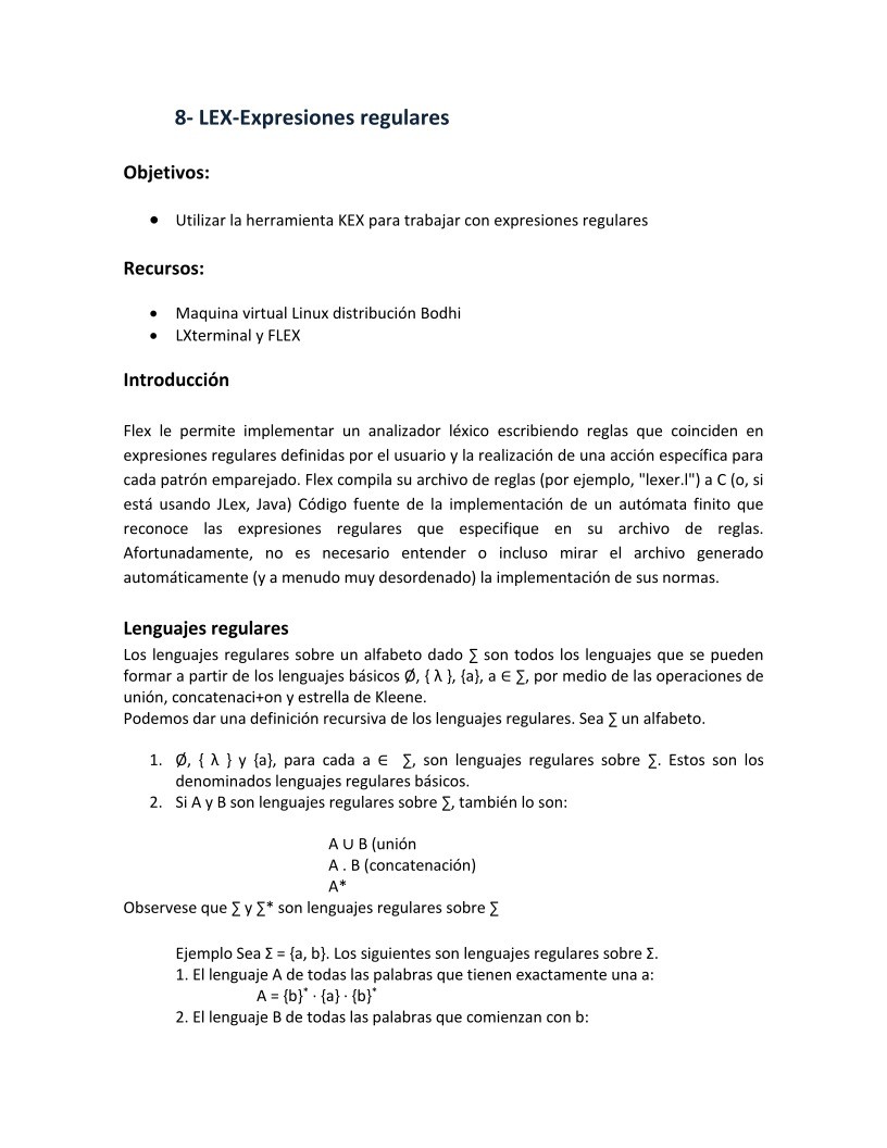 Imágen de pdf 8- LEX-Expresiones regulares