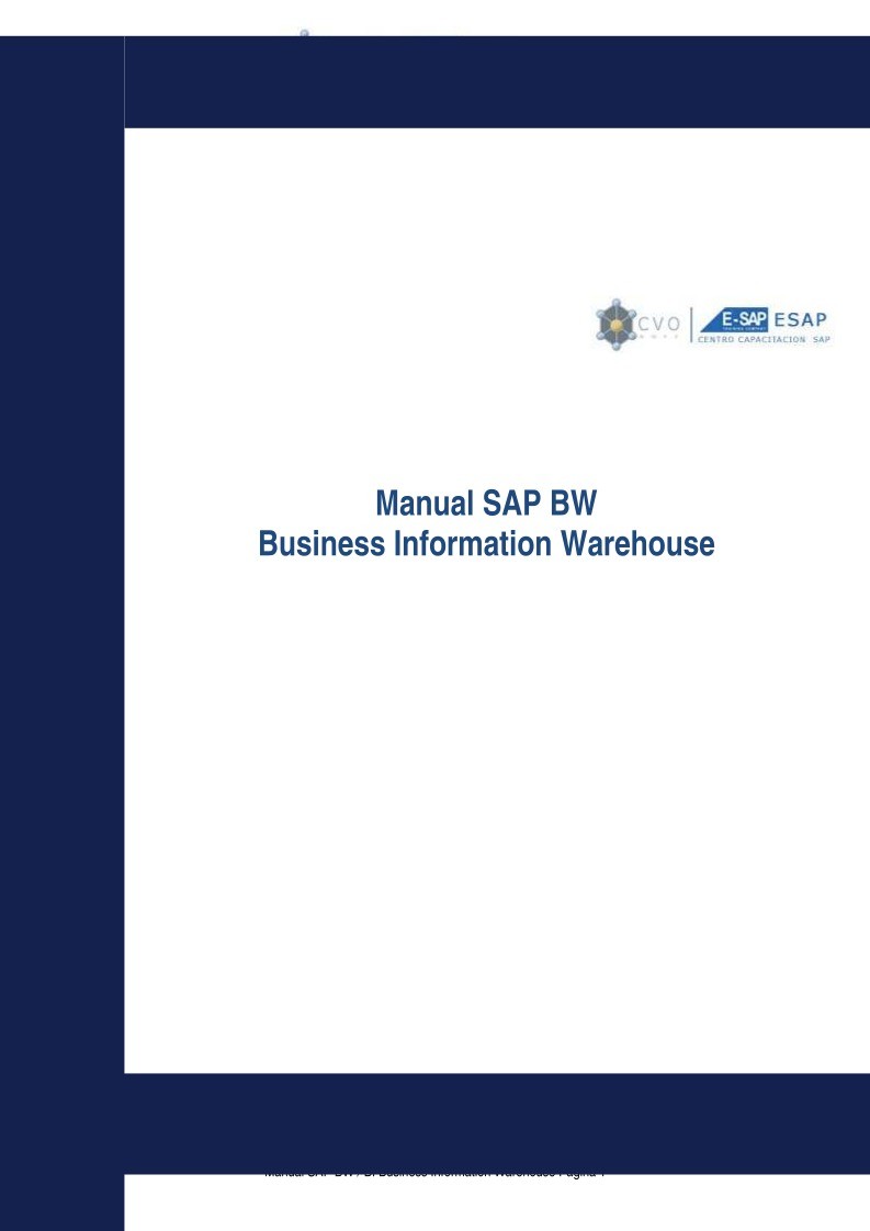 Imágen de pdf Manual Formación Técnico SAP Business Information Warehouse