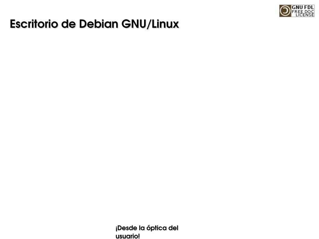 Imágen de pdf Escritorio de Debian GNU/Linux, desde la óptica del usuario