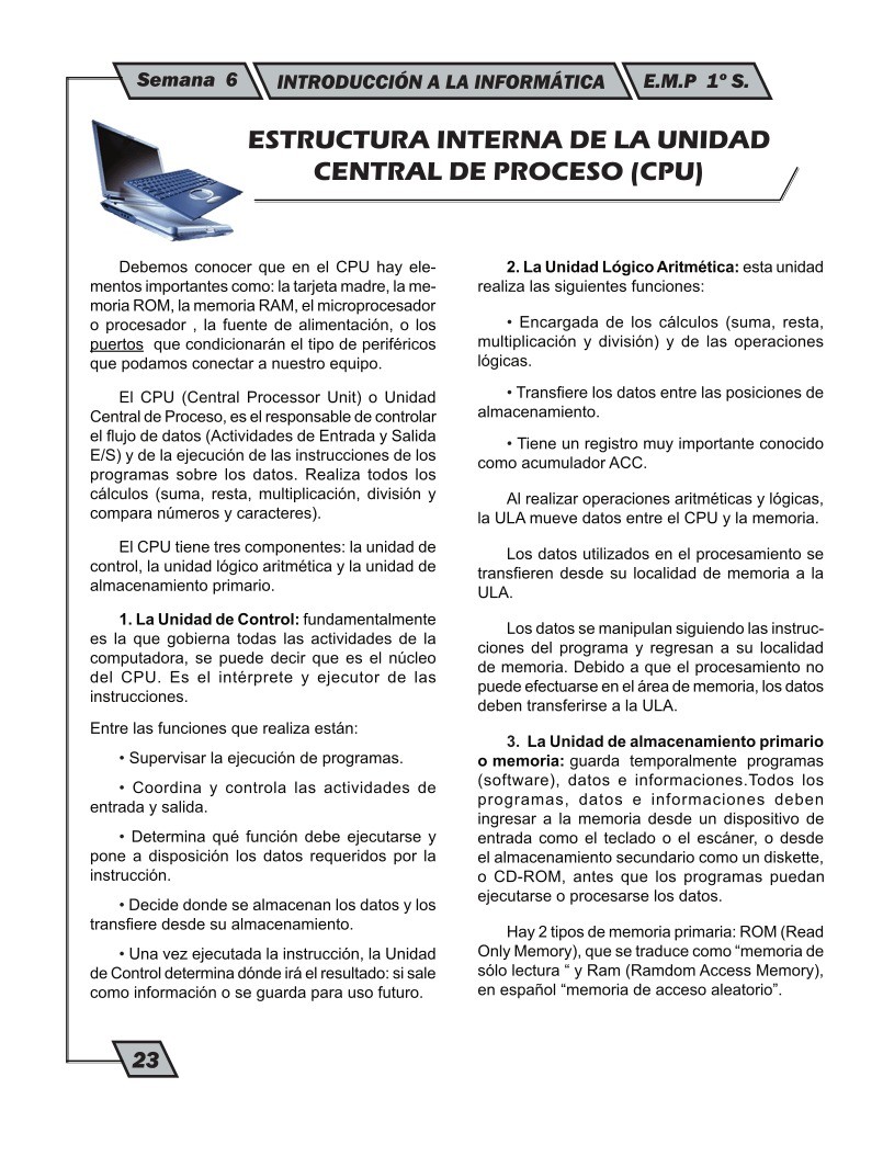 Imágen de pdf Estructura interna de la unidad central de proceso (CPU)