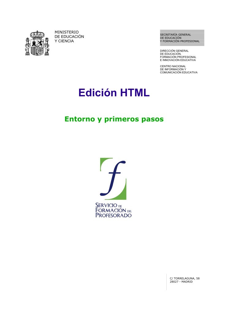 Imágen de pdf Edición HTML - Entorno y primeros pasos