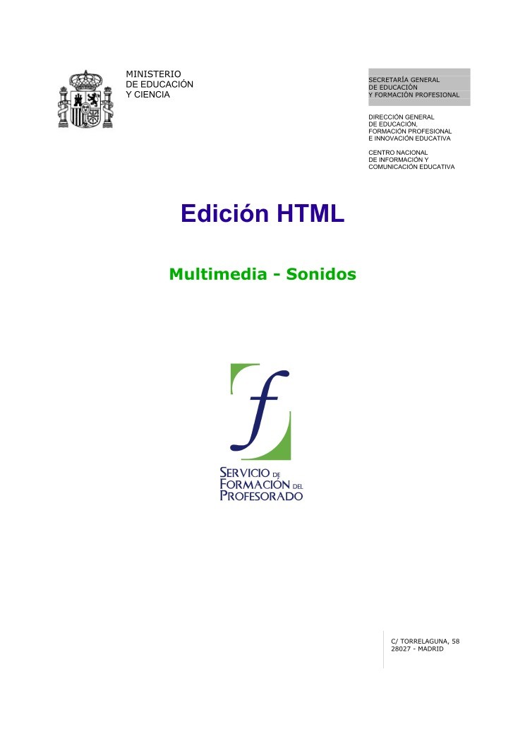 Imágen de pdf Edición HTML - Multimedia - Sonidos