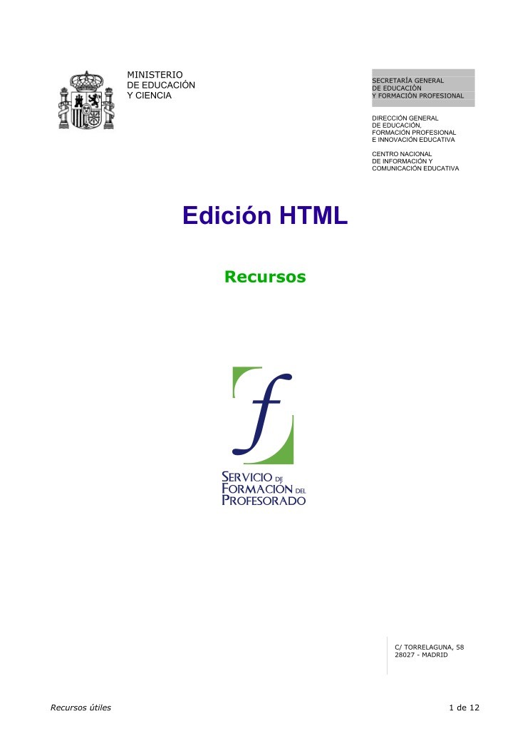 Imágen de pdf Edición HTML - Recursos