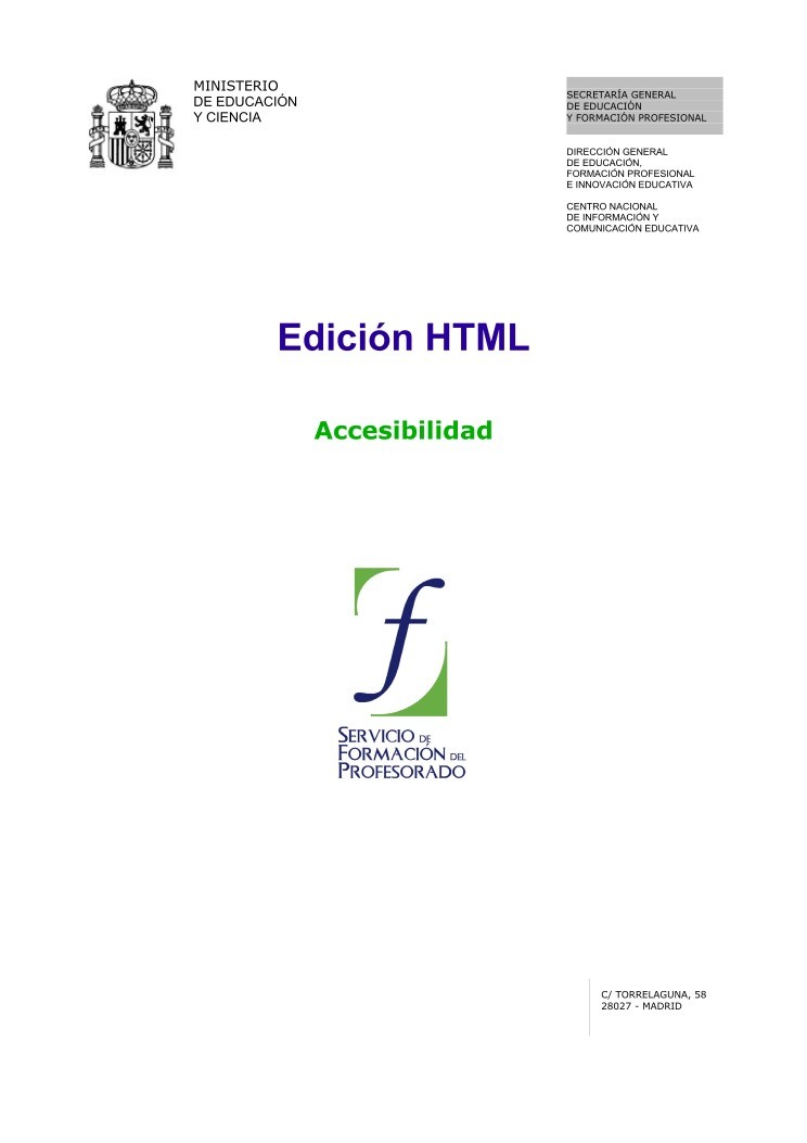 Imágen de pdf Edición HTML - Accesibilidad