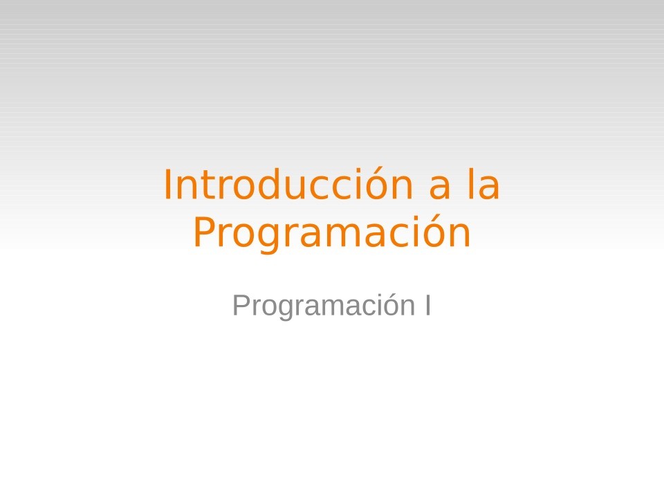 Imágen de pdf Introducción a la Programación - Programación I