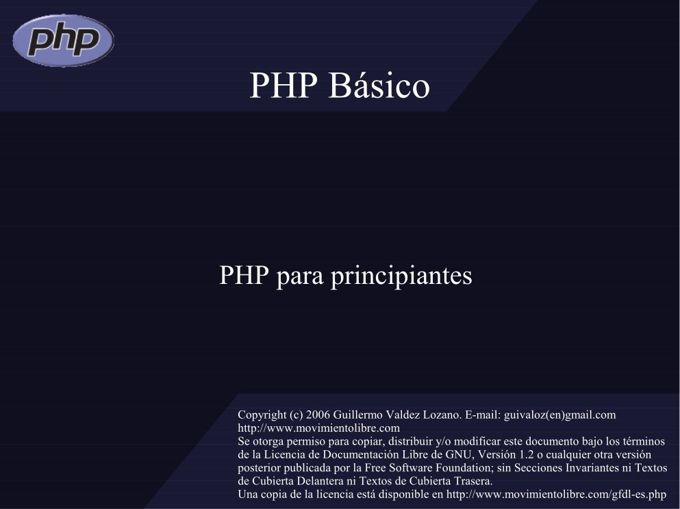 Imágen de pdf PHP básico - PHP para principiantes