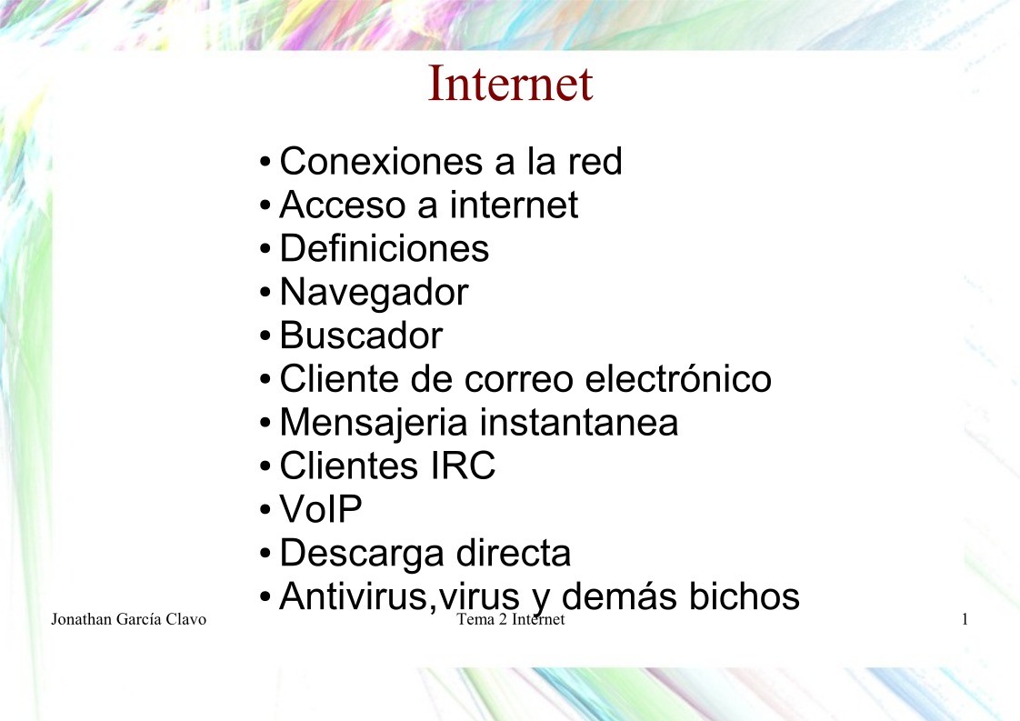 Imágen de pdf Tema 2 - Internet