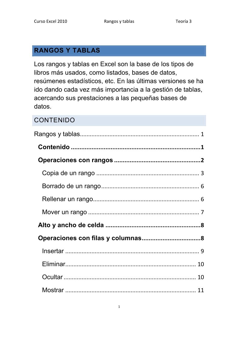 Imágen de pdf Formatos, rangos y gráficos - Guía de Excel 2007