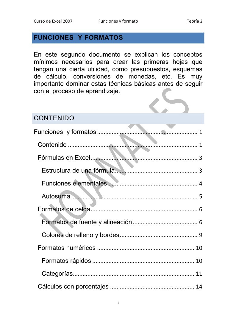 Imágen de pdf Formatos, rangos y gráficos - Guía de Excel 2007