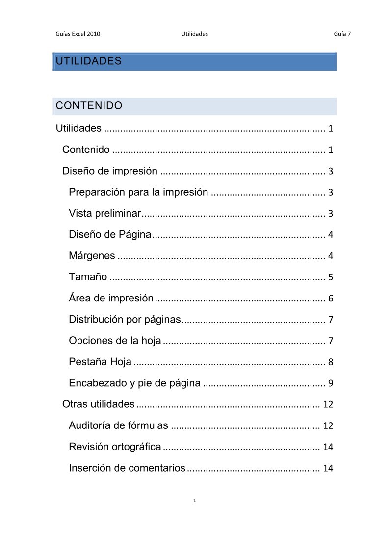 Imágen de pdf Utilidades - Guía de Excel 2007