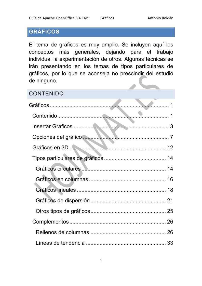 Imágen de pdf Gráficos - Guía de Apache OpenOffice 3.4 Calc