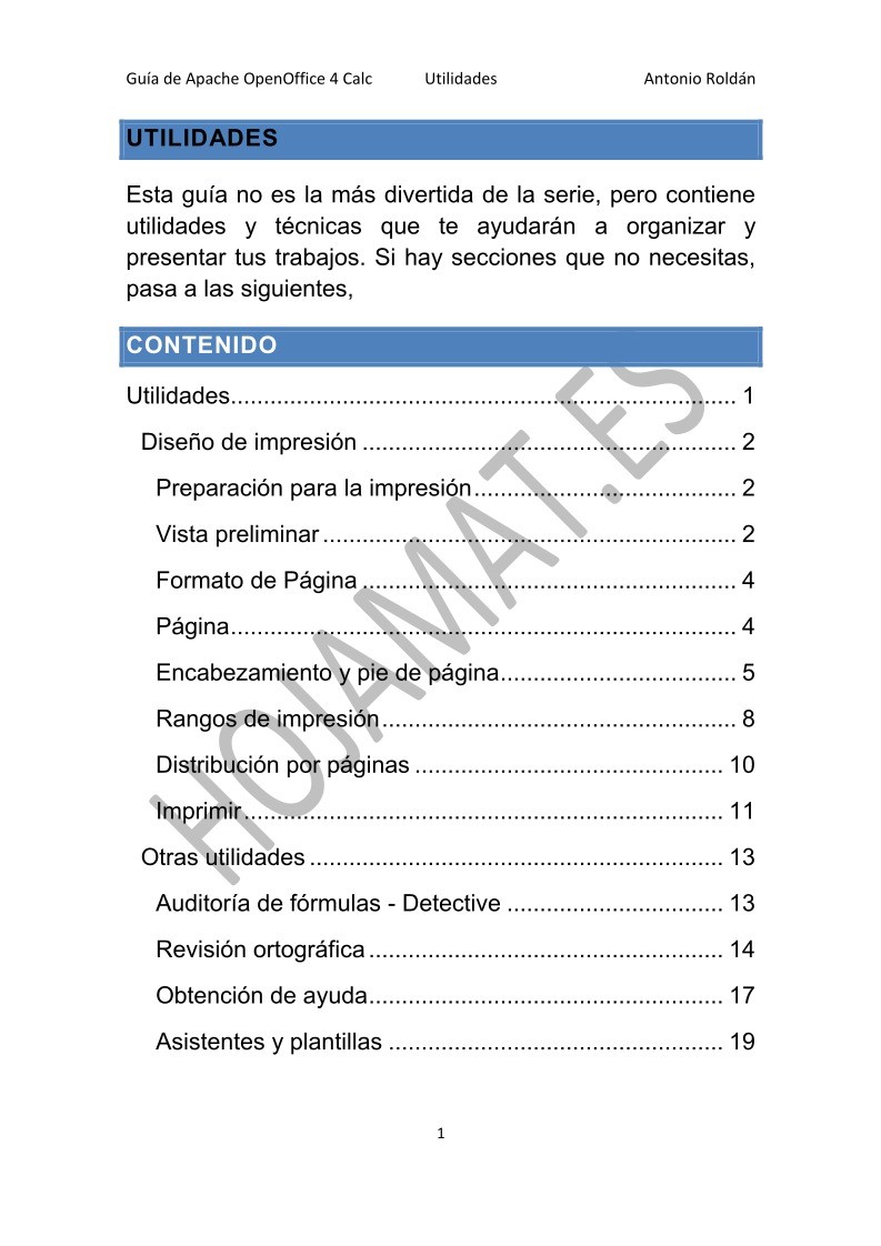 Imágen de pdf Utilidades - Guía de Apache OpenOffice 4 Calc