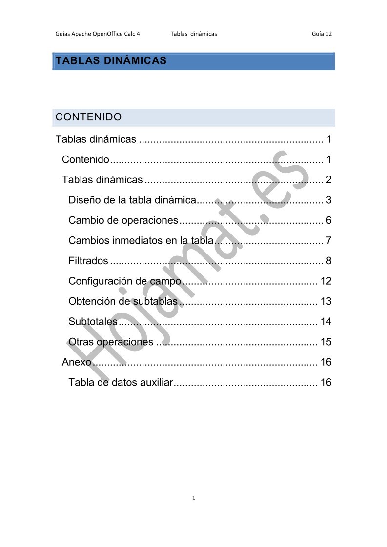 Imágen de pdf Tablas dinámicas - Guía rápida de Apache OpenOffice Calc 4