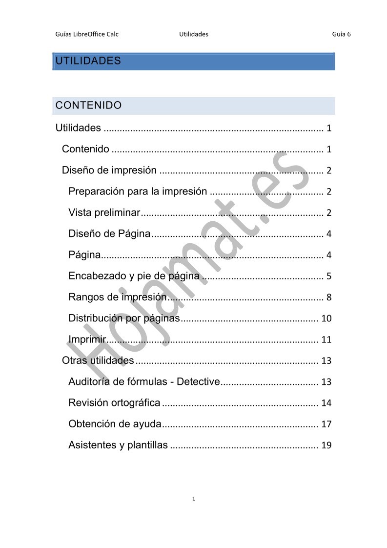 Imágen de pdf Utilidades - Guía de LibreOffice Calc