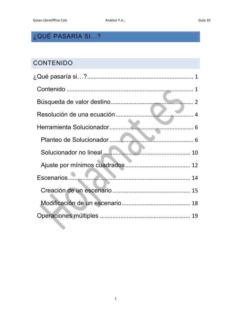 Imágen de pdf Guía de LibreOffice Calc - Análisis y si...