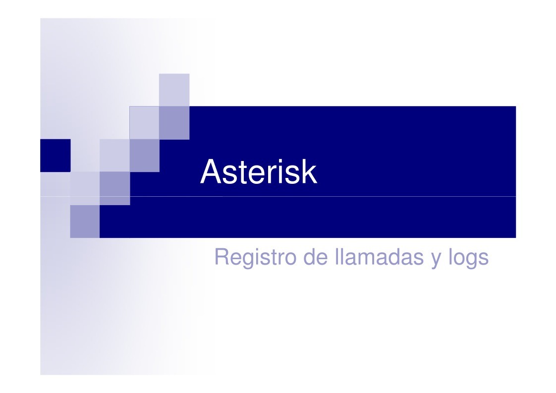 Imágen de pdf Asterisk Registro de llamadas y logs