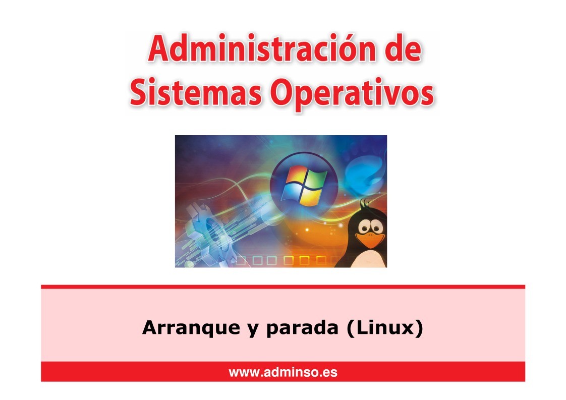 Imágen de pdf Arranque y parada (Linux) - Administración de Sistemas Operativos