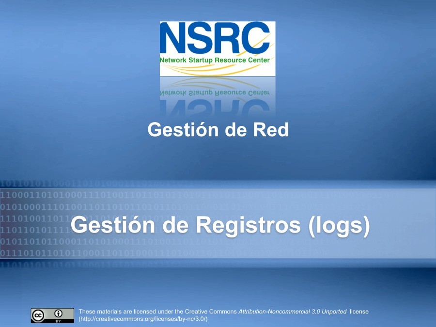 Imágen de pdf Gestión de registros (logs) - Gestión de Red