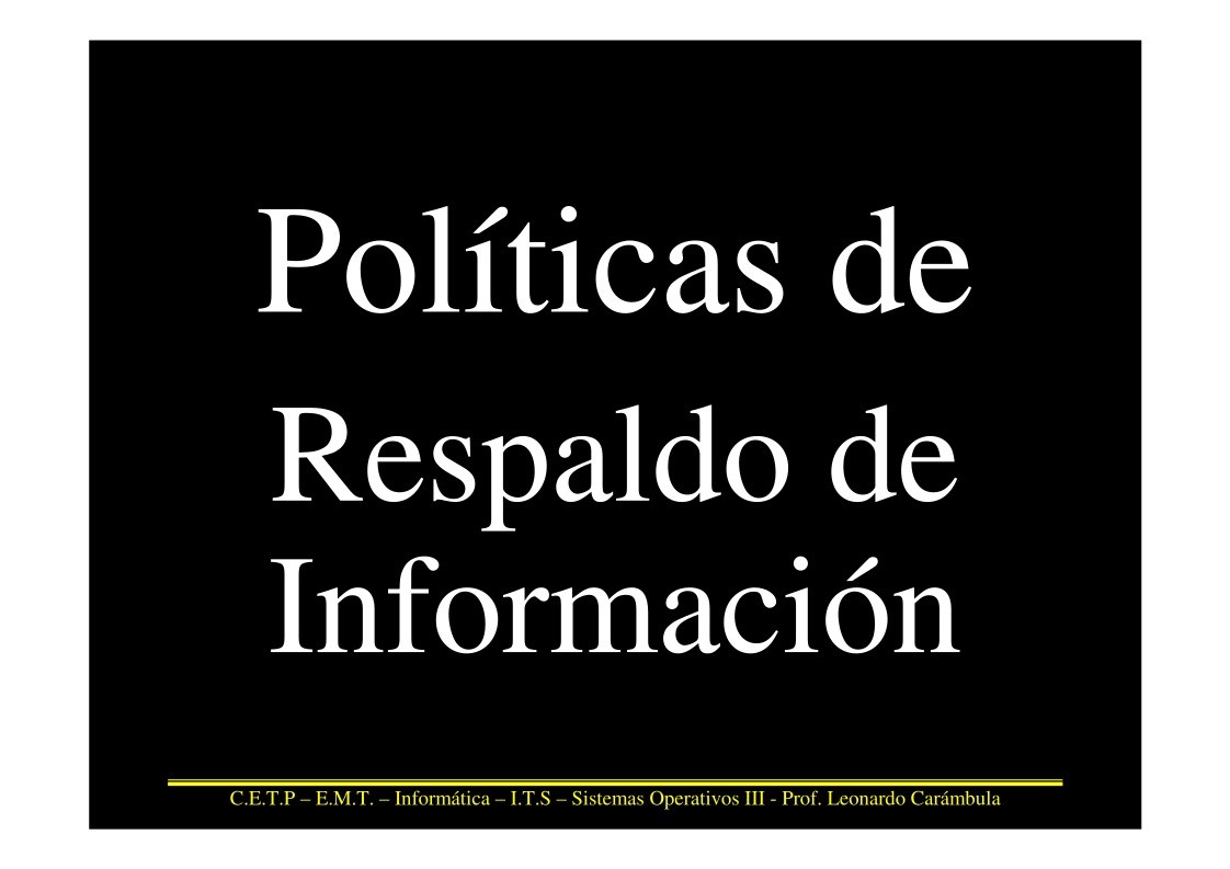 Imágen de pdf Políticas de Respaldo de Información