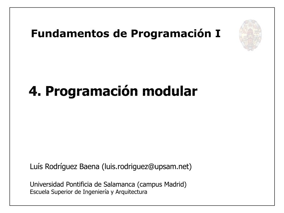 Imágen de pdf 4. Programación Modular - Fundamentos de Programación I