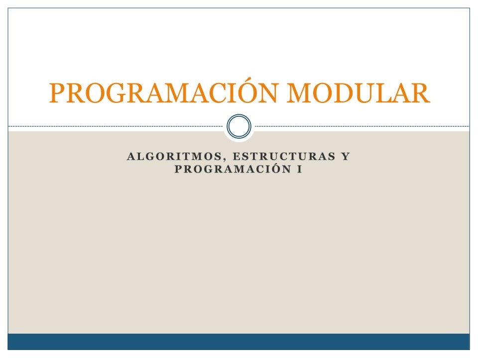 Imágen de pdf Programación modular - Algoritmos, Estructuras y Programación I