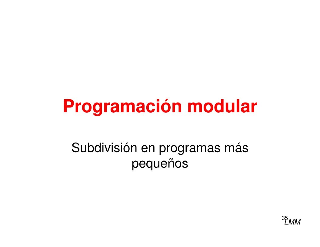Imágen de pdf Programación modular Subdivisión en programas más pequeños