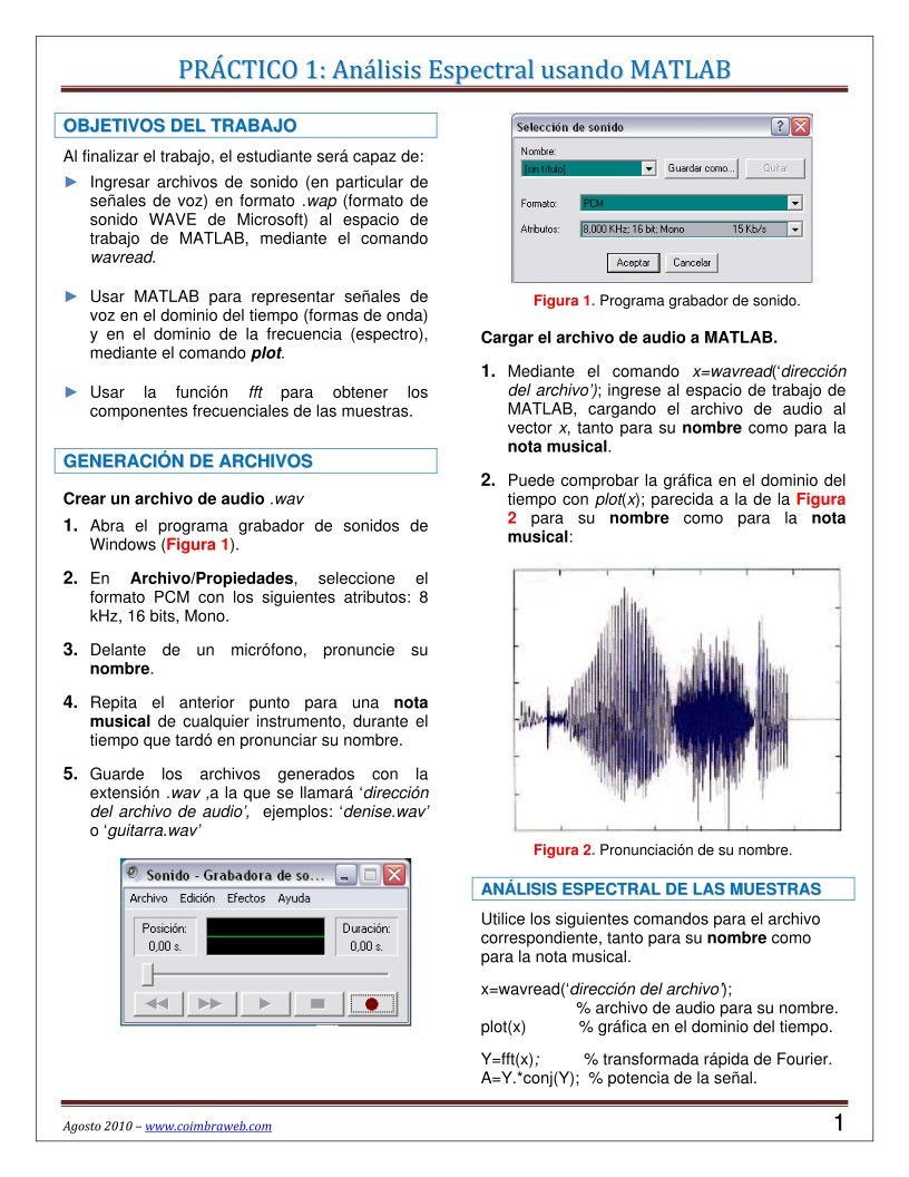 Imágen de pdf Práctico 1: Análisis Espectral usando MATLAB