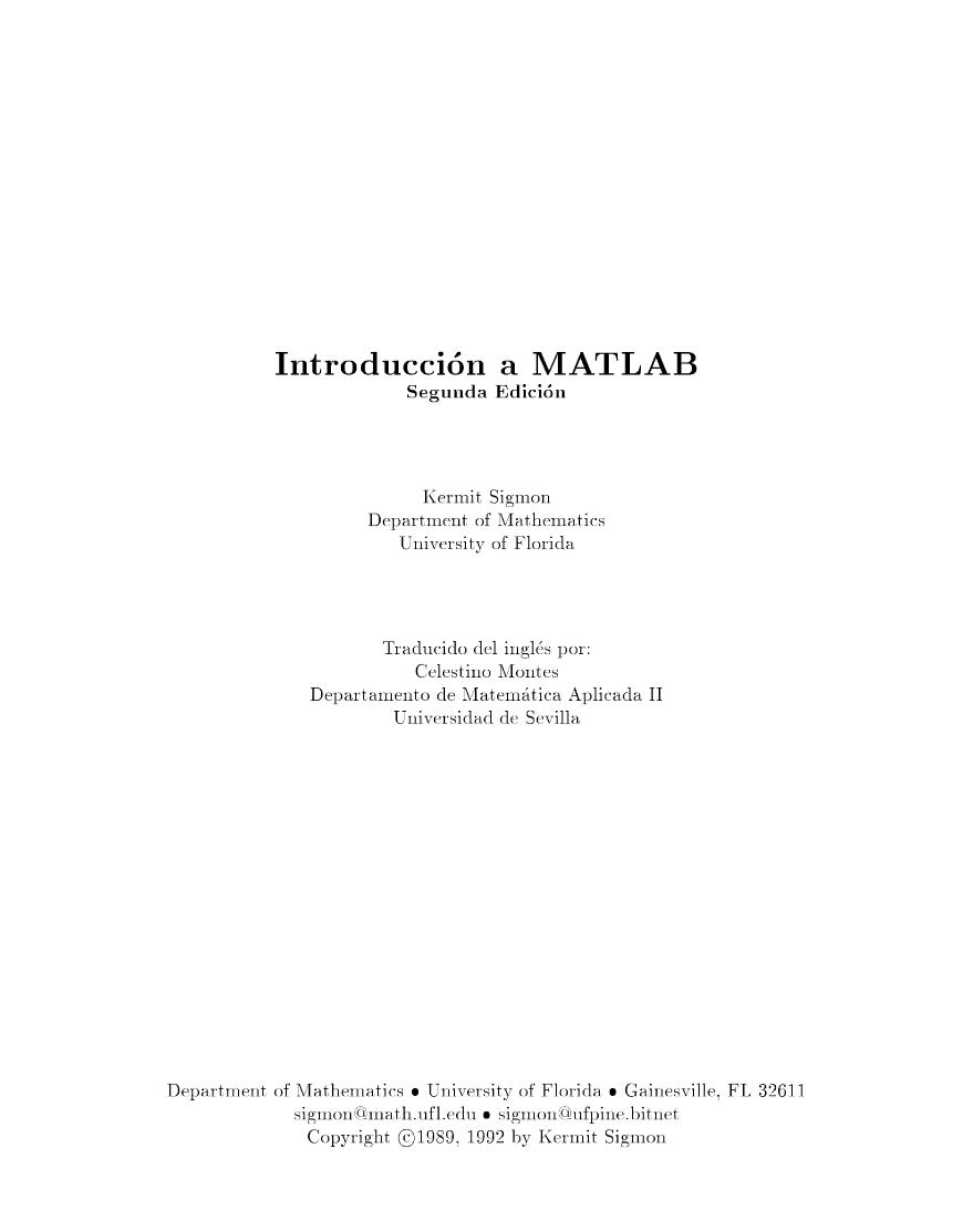 Imágen de pdf Introducción a Matlab