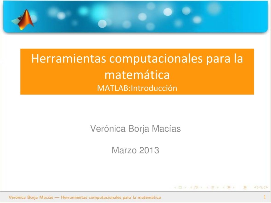 Imágen de pdf Herramientas computacionales para la matemática MATLAB:Introducción