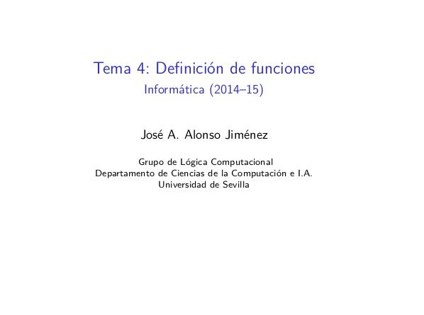 Imágen de pdf Tema 4: Definición de funciones