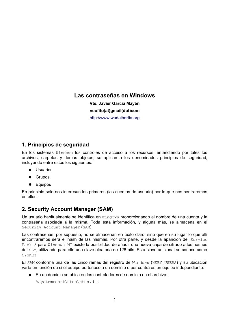 Imágen de pdf Las contraseñas en Windows