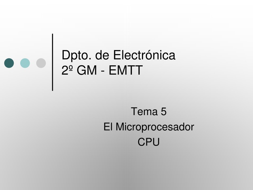 Imágen de pdf Tema 5 - El Microprocesador CPU
