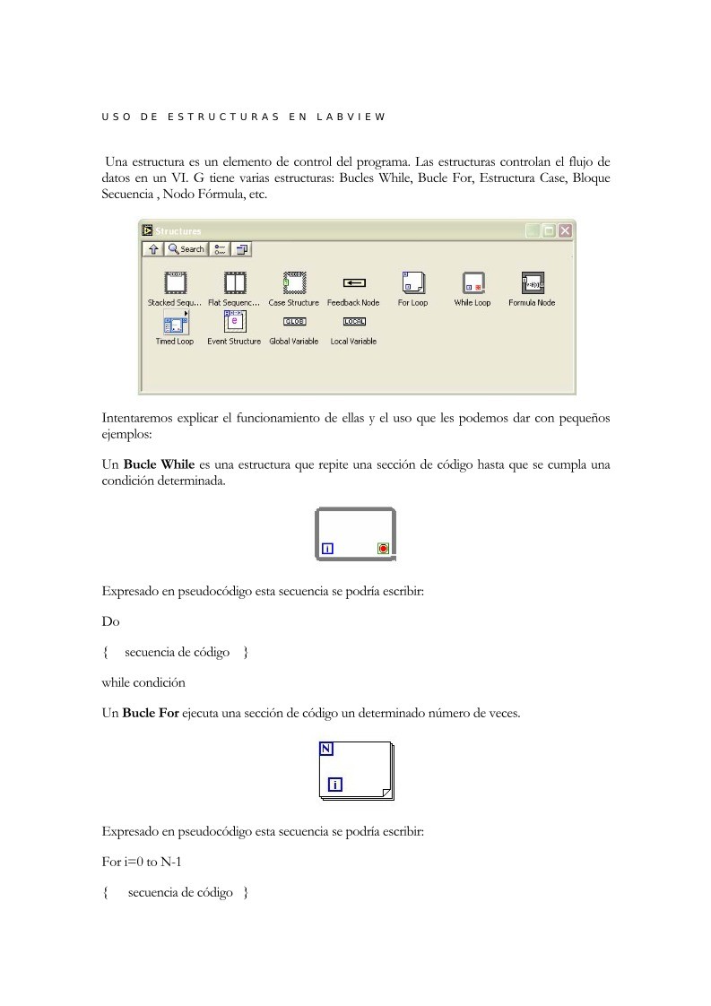 Imágen de pdf Uso de estructuras en LabView