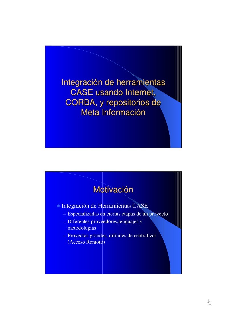 Imágen de pdf Integración de herramientas CASE usando Internet, CORBA, y repositorios de Meta Información