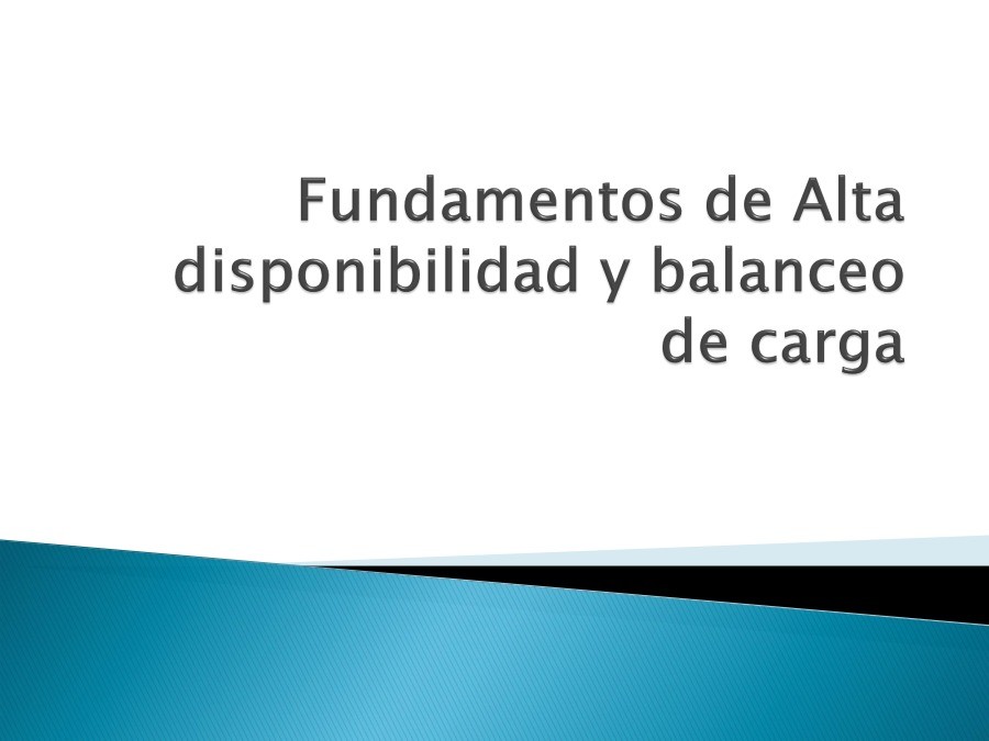 Imágen de pdf Fundamentos de Alta disponibilidad y balanceo de carga